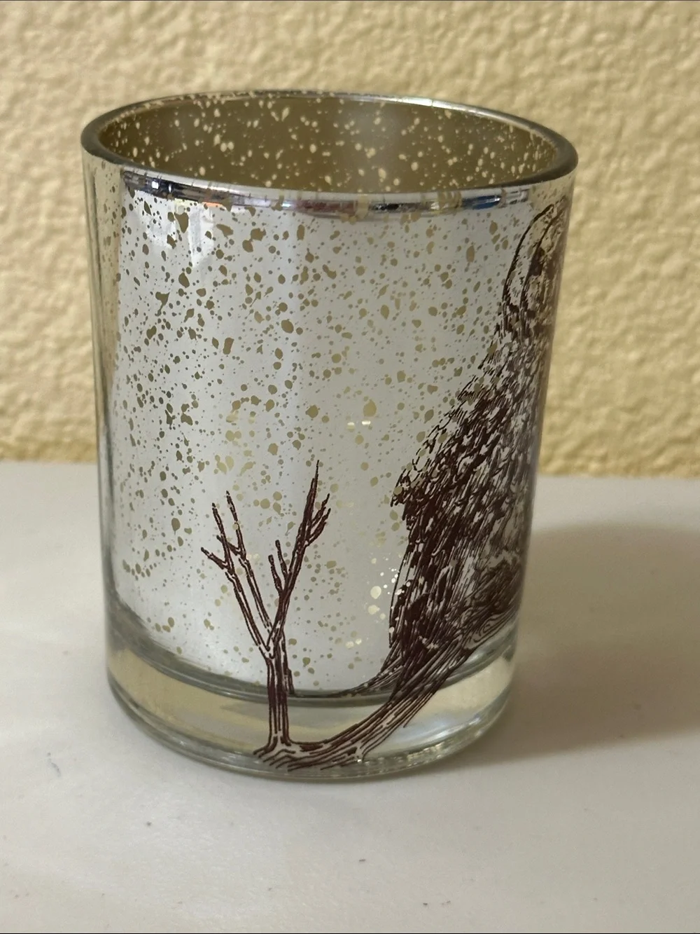 PartyLite Woodland Owl Tea-light Candle Holder - Brown Owl Motif